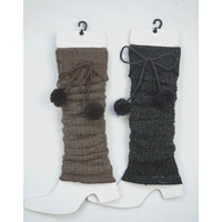 Women leg warmer with pompom
